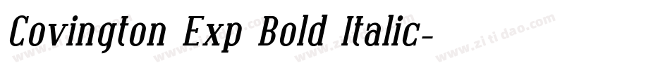 Covington Exp Bold Italic字体转换